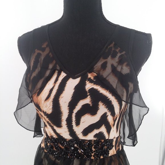 Miss Morena Animal Print Gown Size Small NWT - Picture 3 of 6